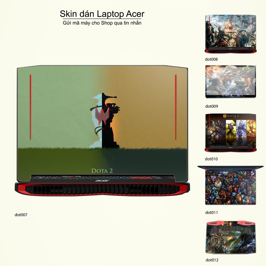 Skin dán Laptop Acer in hình Dota 2 nhiều mẫu 2 (inbox mã máy cho Shop)