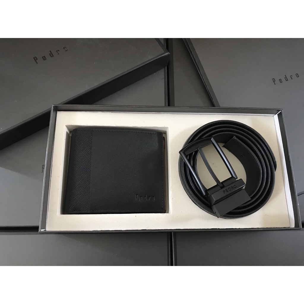 Set ví dây nịt Perdro XUẤT XỊN full box và túi giấy hãng