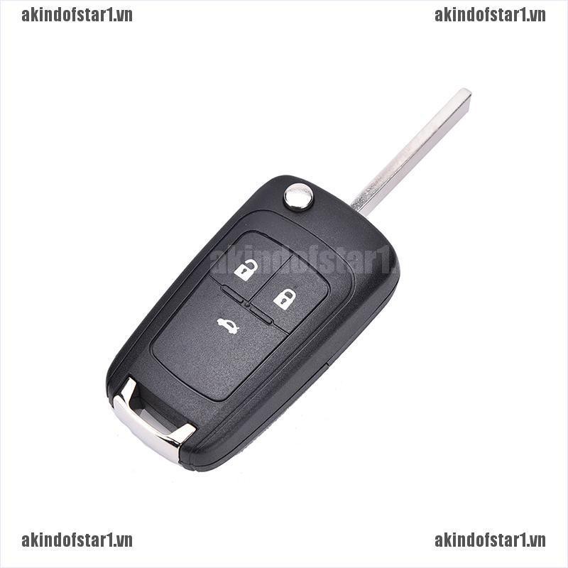 Vỏ chìa khóa 3 nút dạng gấp thay thế cho Chevrolet Cruze chất lượng cao