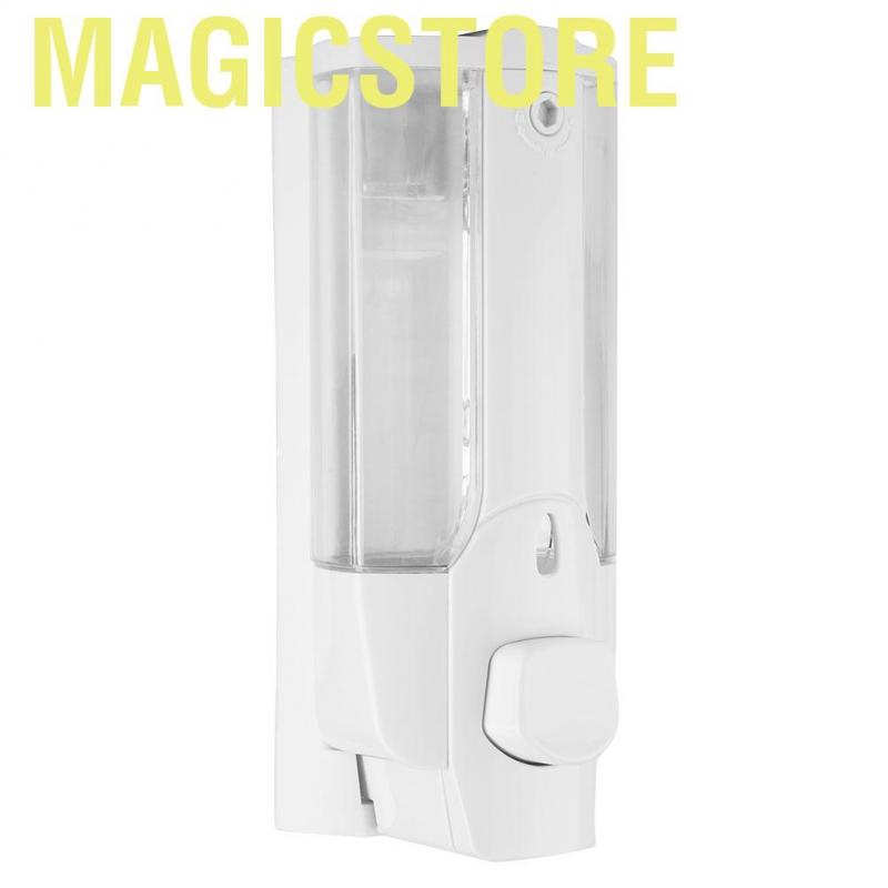 [Ready Stock] Magicstore 350ml Bathroom Hotel Wall Mounted Plastic Soap Liquid Shampoo Lotion Manual Dispenser