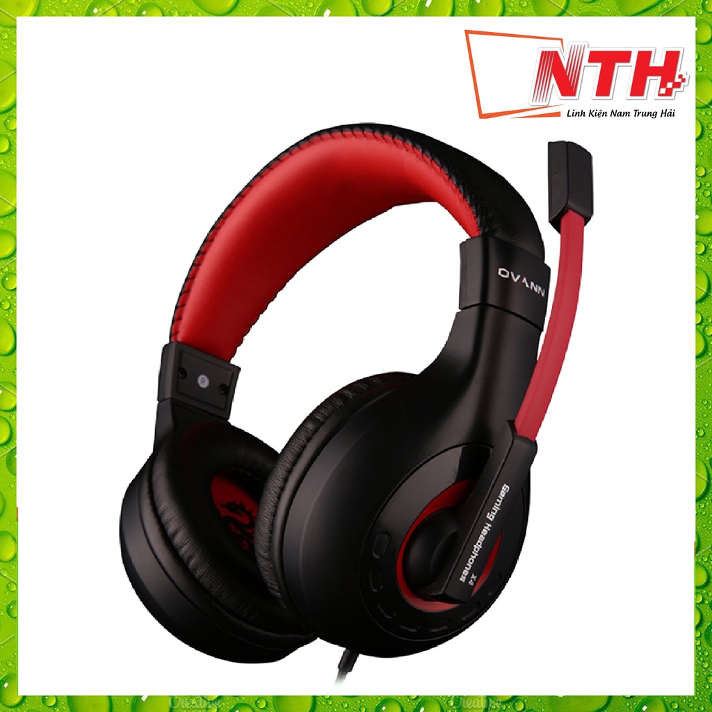 Tai Nghe Chụp Tai Ovann X4 Cho Game Thủ (Đen Đỏ) - NTH