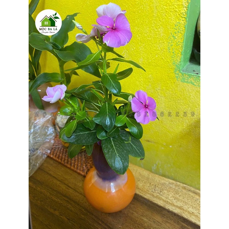 LỌ HOA MINI - MEN HỎA BIẾN - DECOR TRANG TRÍ ĐỂ BÀN - GỐM BÁT TRÀNG - MẪU SỐ 3