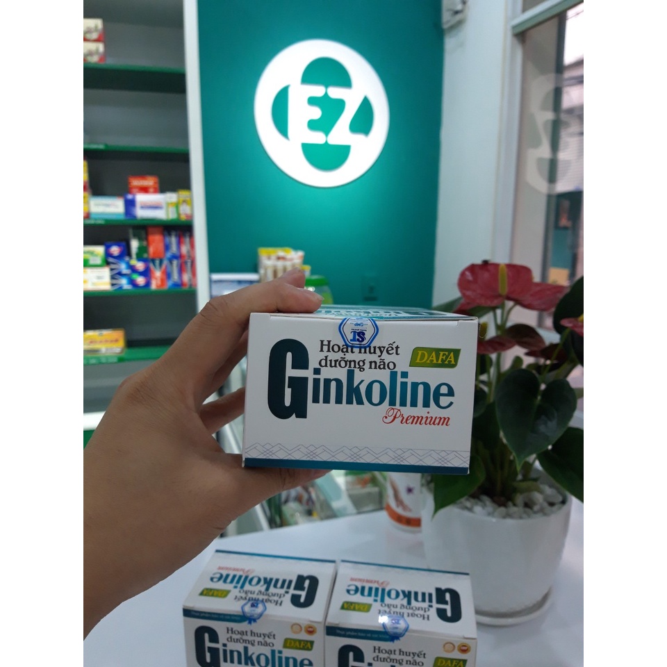 Hoạt huyết dưỡng não Ginkoline Premium giúp tăng cường tuần hoàn máu não - Hộp 30 viên - EZ Pharmacy
