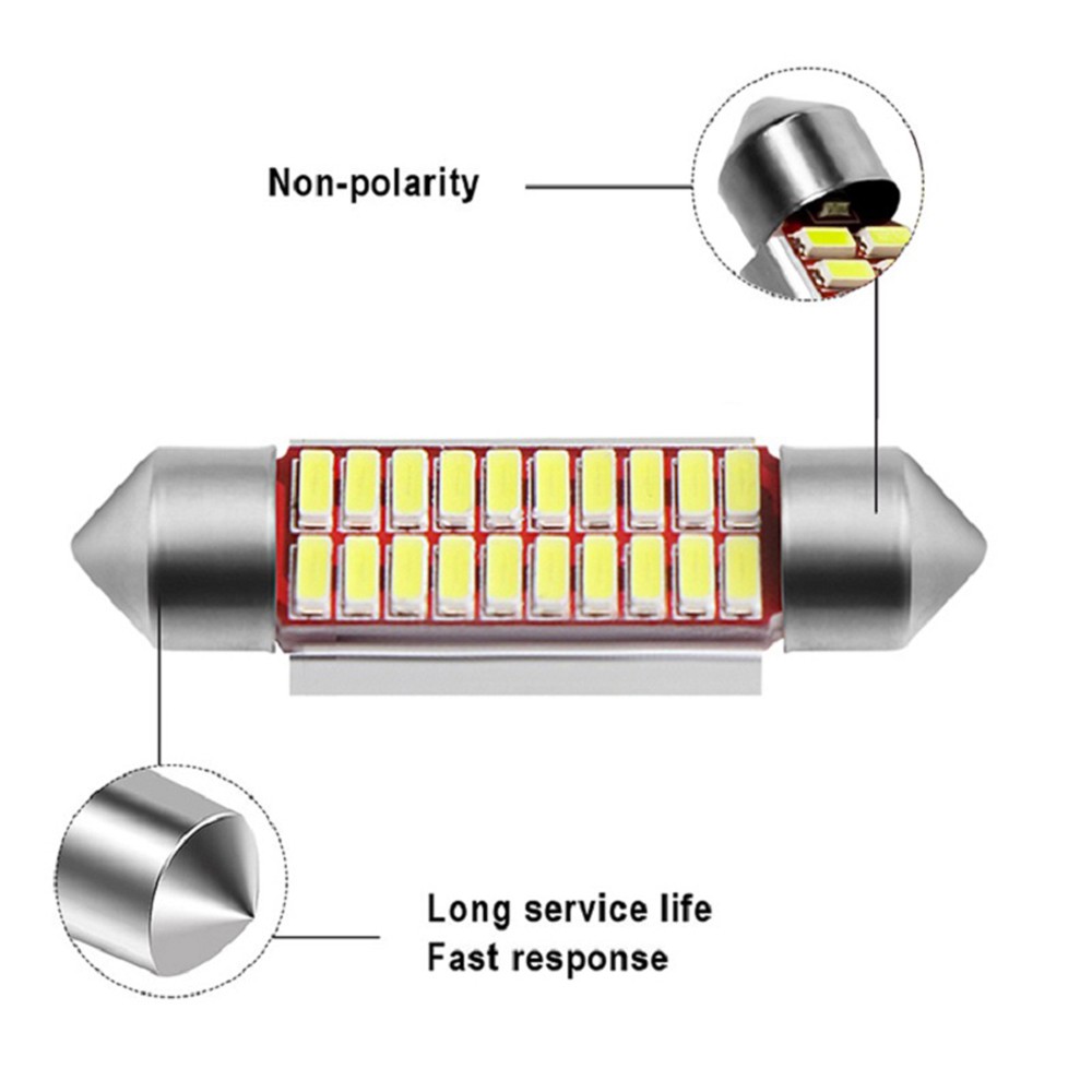 2 Đèn led thừng 2X C10W C5W 31mm 36mm 39mm 42mm cho nội thất đọc sách lỗi thiết kế tự do