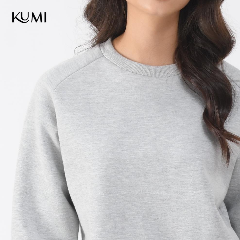 Áo Nỉ Nữ Dài Tay Có Túi Khóa Tay Chất Nỉ Bông Cao Cấp Kumi, Áo Nỉ Nữ Basic Thời Trang Trẻ Trung Năng Động - Ghi | BigBuy360 - bigbuy360.vn