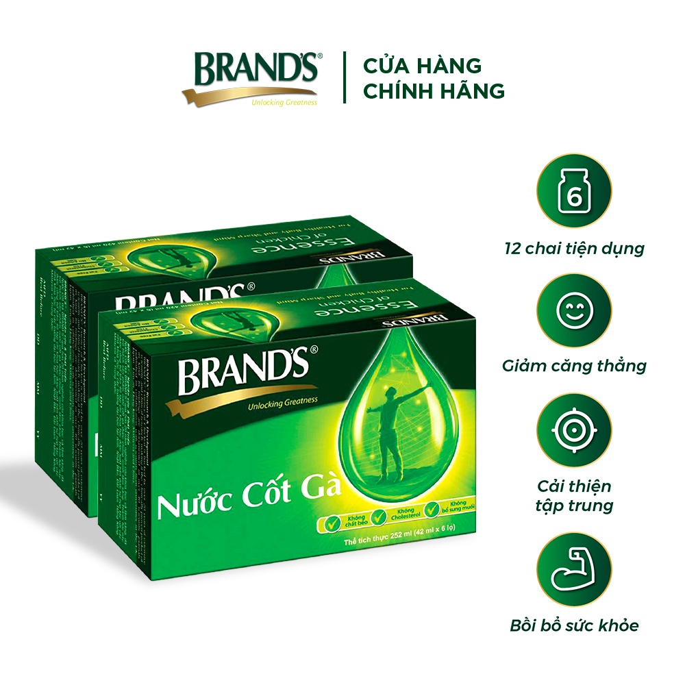 Combo 2 Nước cốt gà BRAND S vị truyền thống 42 ml x 12 lọ