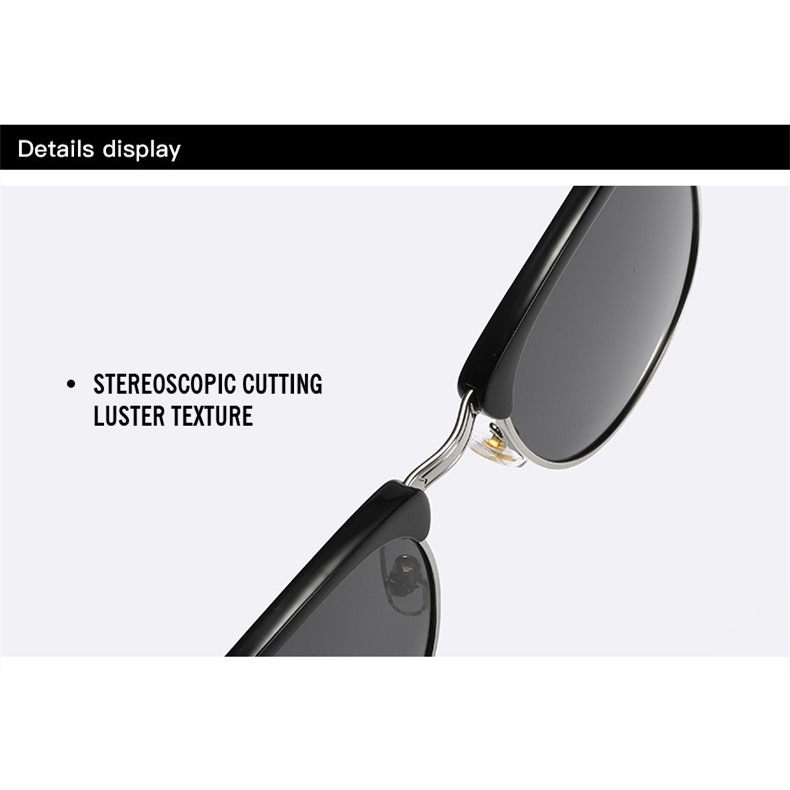 Kính Mát Phân Cực Chống Ánh Sáng Xanh Thời Trang Unisex Phong Cách Retro 8830