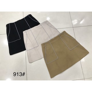 G09. 913. chân váy chữ a túi viền chỉ nổi