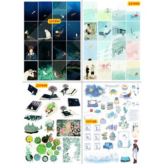 Sticker Washi A4 [PEACEFUL LIFE] Dạng Lì Trang Trí Bullet Journal Siêu Đẹp (227_44-46.100)