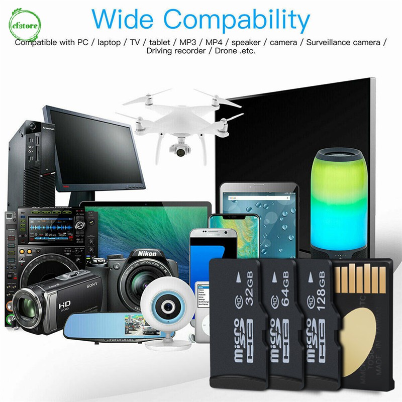 Thẻ nhớ Micro SD 32GB 64GB 128GB TF 2GB chất lượng cao cho điện thoại/máy nghe nhạc MP3