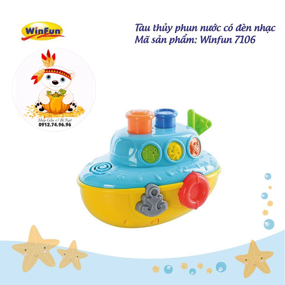 Tàu thủy phun nước có đèn nhạc Winfun 7106
