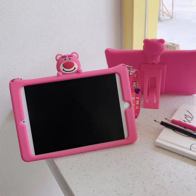Ốp máy tính bảng silicone họa tiết xinh xắn có/ không có dây đeo dành cho IPAD 6 AIR 3 PRO 9.7/10.5 MINI 4 11 10.5 | BigBuy360 - bigbuy360.vn