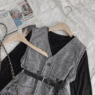 Set dạ zic zac kèm đai