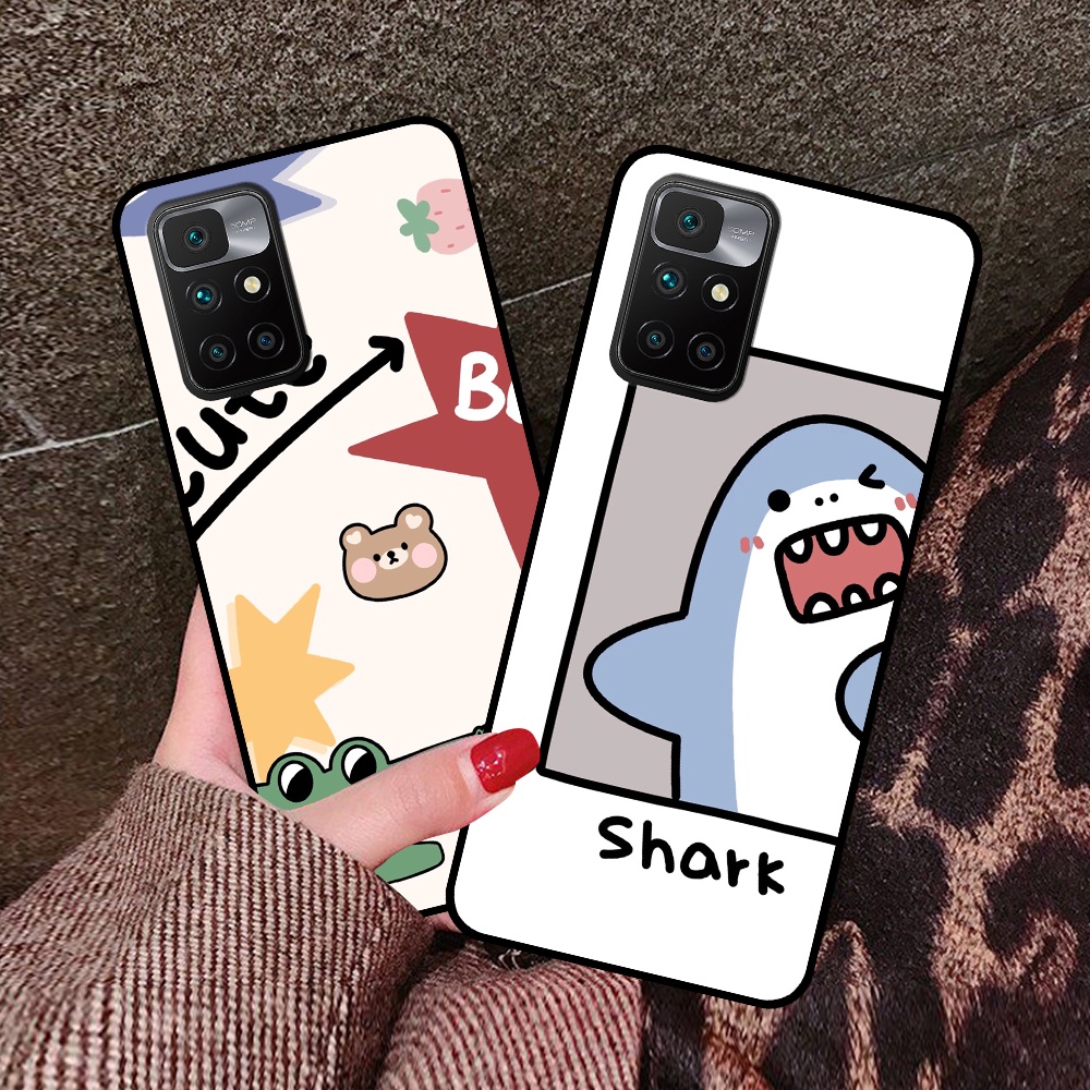 Ốp Xiaomi Redmi 10 in hình cá mập, khủng long dễ thương, cute (T01 - T06)