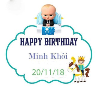 Chibi bảng tên cho bé trai