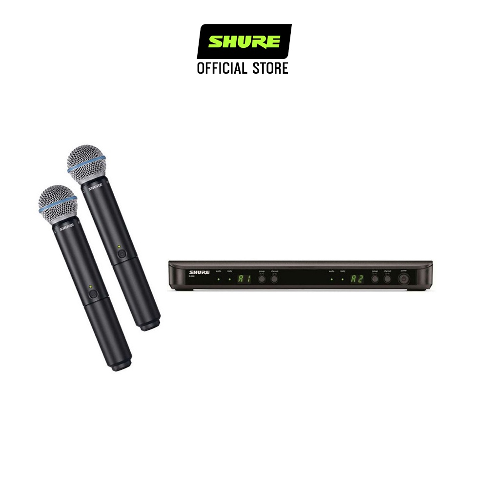 Micro không dây Shure BLX288A/B58 - Hàng chính hãng - Micro Shure dành cho phòng trà, hội thảo và Karaoke