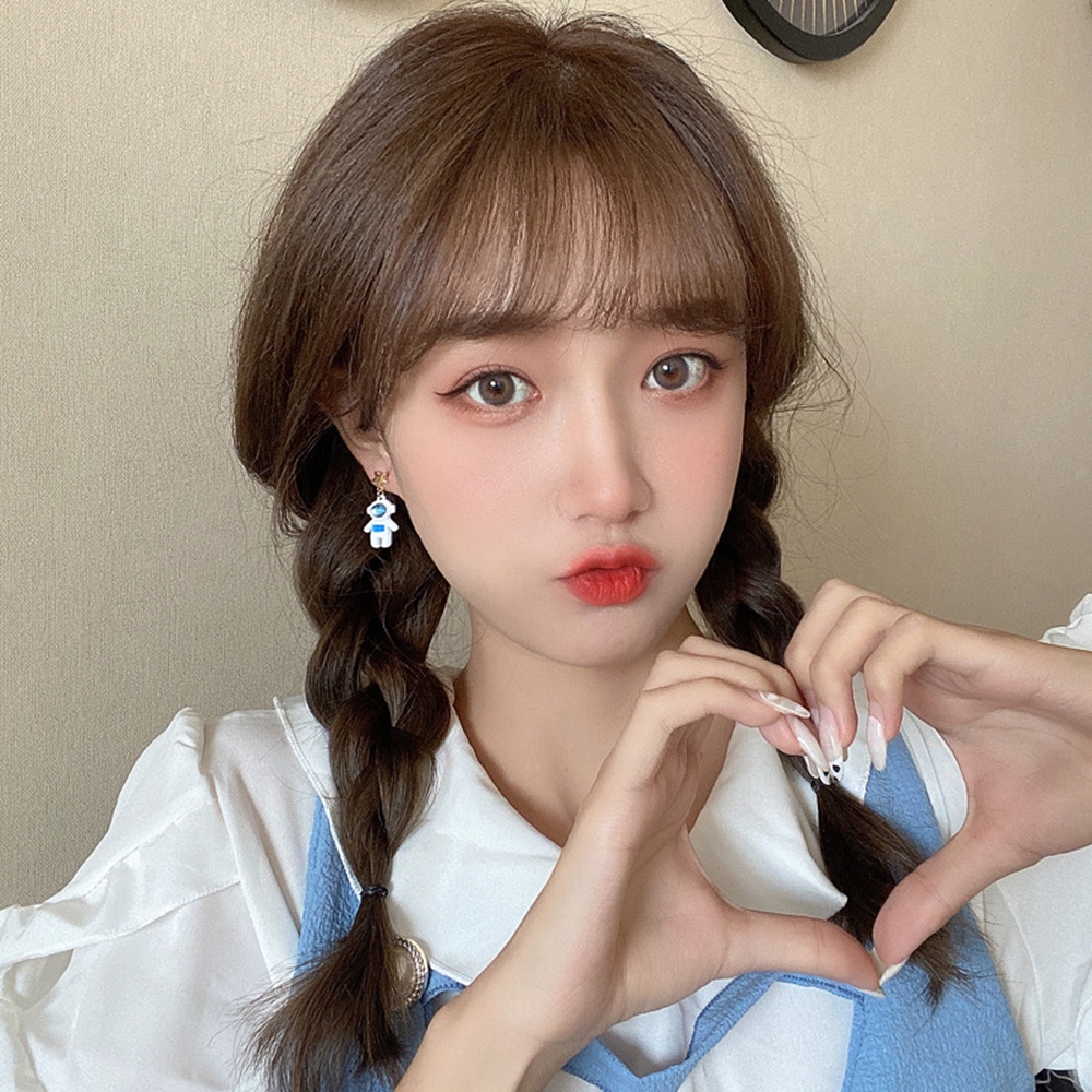 Bông Tai Hình Giọt Nước Phối Tua Rua Phong Cách Hàn Quốc Cho Nữ