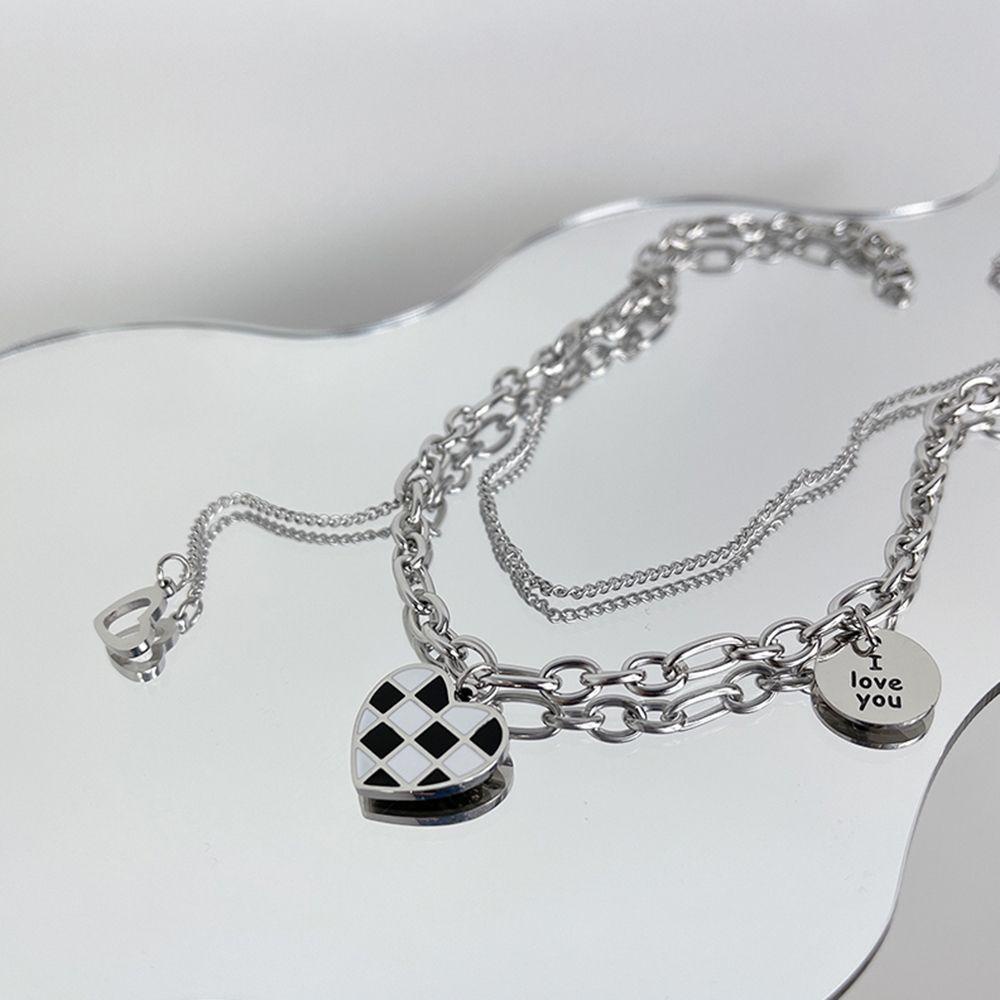 AROMA Vòng Cổ Choker Họa Tiết Chữ I Love You Phong Cách Hip Hop Thời Trang Cho Nữ