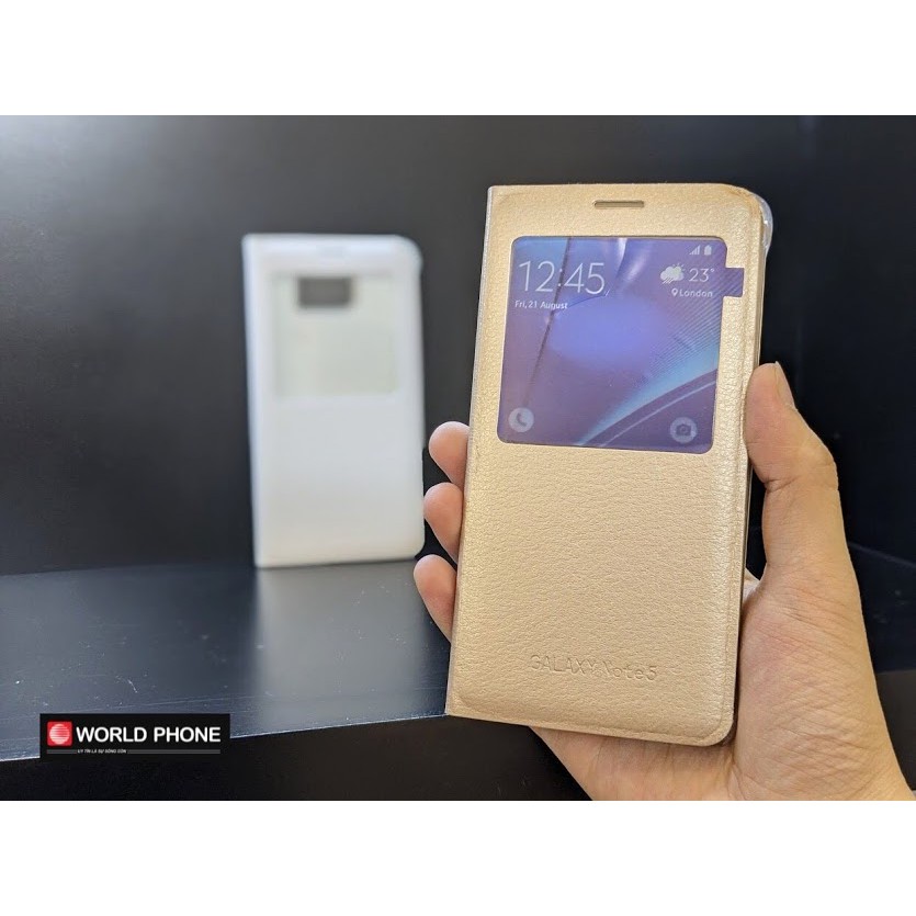 Ốp lưng, bao da Flip case dáng gập Samsung Note 5