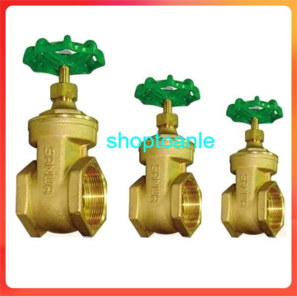 Van cửa bằng đồng nguyên khối ren từ 21 - 110 ( Đủ loại từ DN 15 đến DN 100) (vòi chặn bằng đồng)