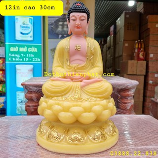 Tượng Phật Thích Ca đá 12in cao 30cm mẫu mới