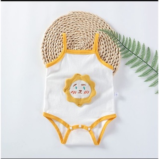 bodysuit  2 dây cotton cho bé gái