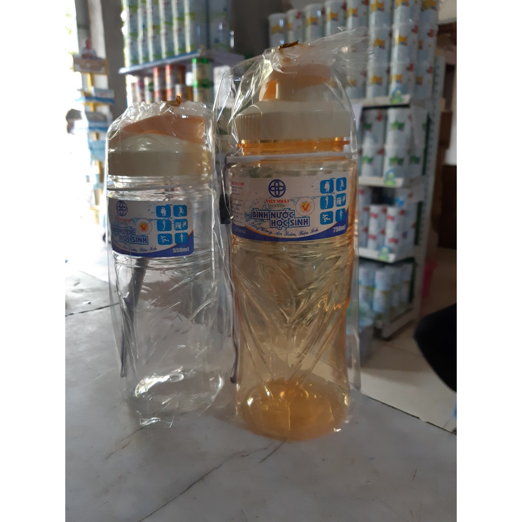 Bình uống nước nhựa Việt Nhật 500ml và 750ml