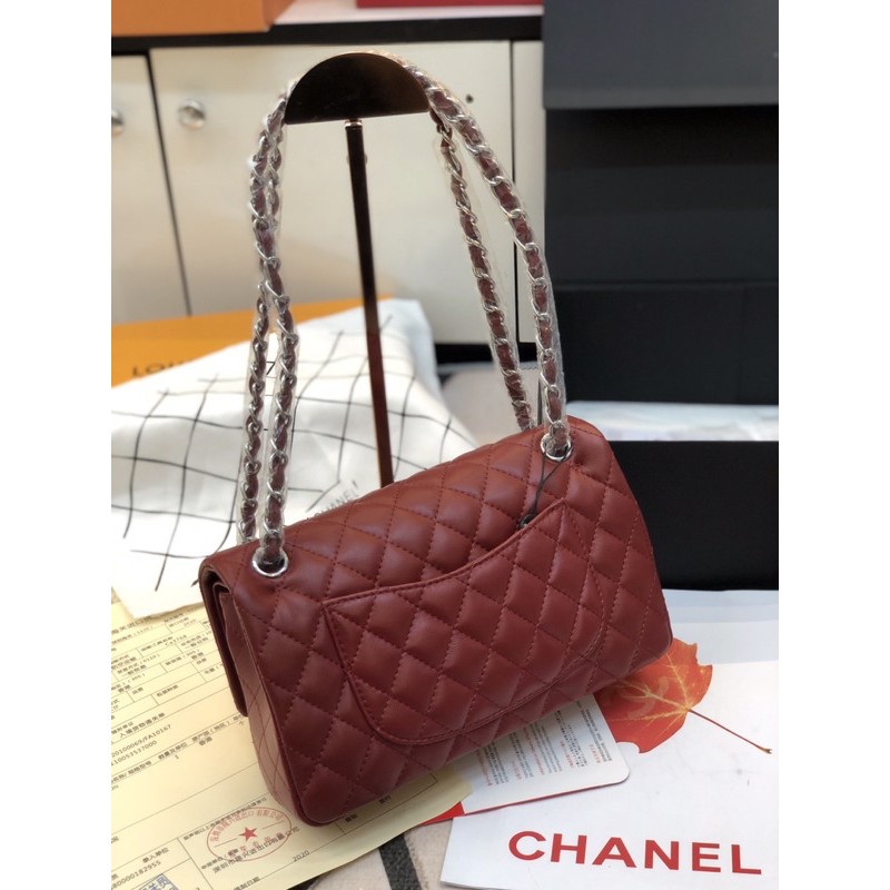 Túi classic super màu đỏ đô size 26cm