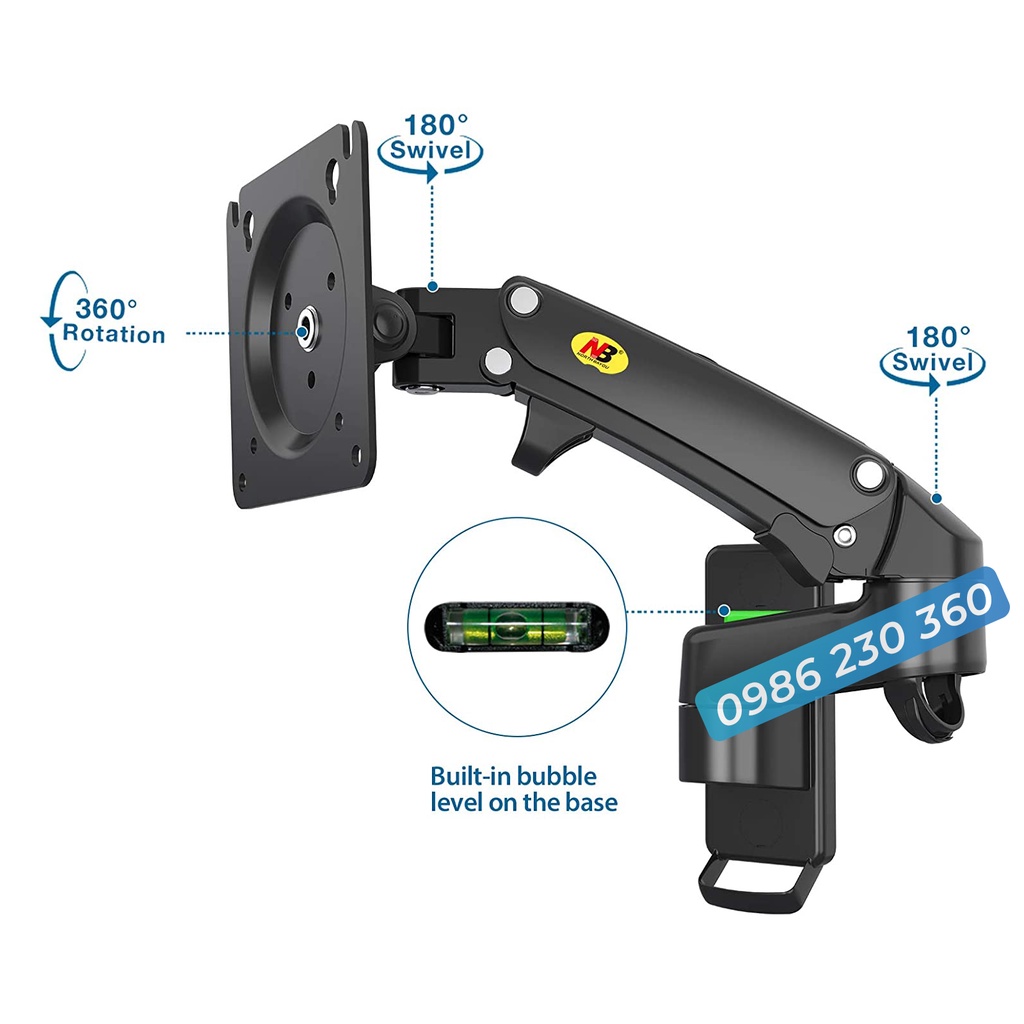 NB-F150 | Giá Treo Màn Hình NB-F150 Tương Thích Màn 17 - 35 Inch, Lắp Đặt Treo Tường Tùy Chỉnh Đa Năng - Phiên Bản 2022