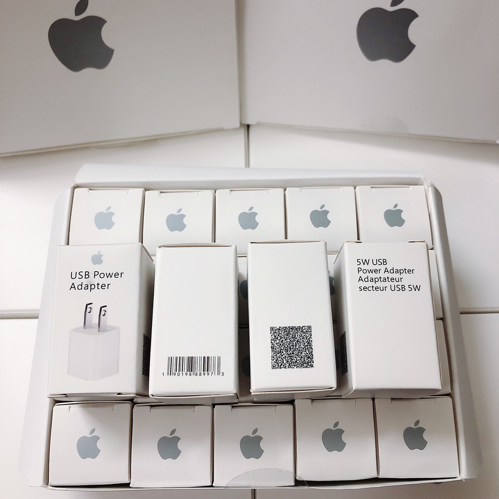 Sạc nhanh iPhone, củ sạc vuông zin bóc máy 5w, hàng full box, cam kết hàng chính hãng - Việt Linh Store