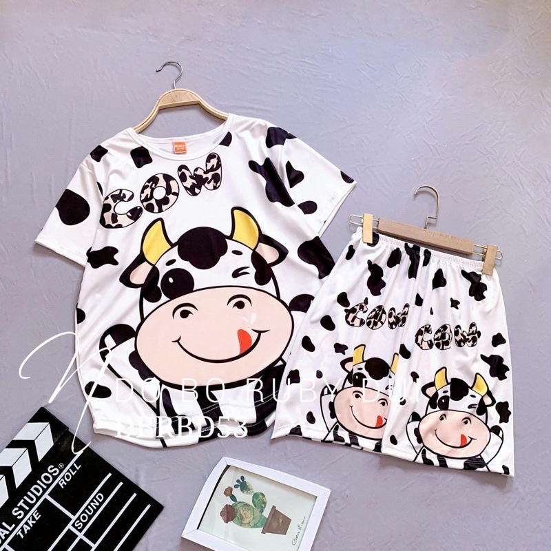 ĐỒ BỘ CON BÒ SỮA COW (Nhiều màu lựa chọn)❤Size người lớn/trẻ em