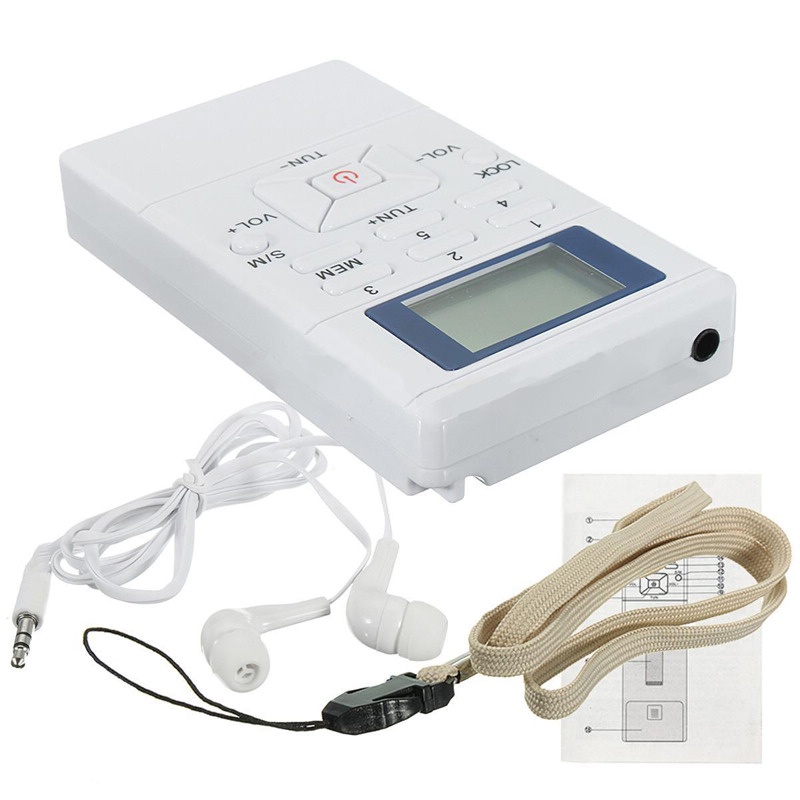 Radio FM Mini LCD Kỹ Thuật Số DSP 60-108MHz Jack Cắm 3.5mm ☆Hengma_time666
