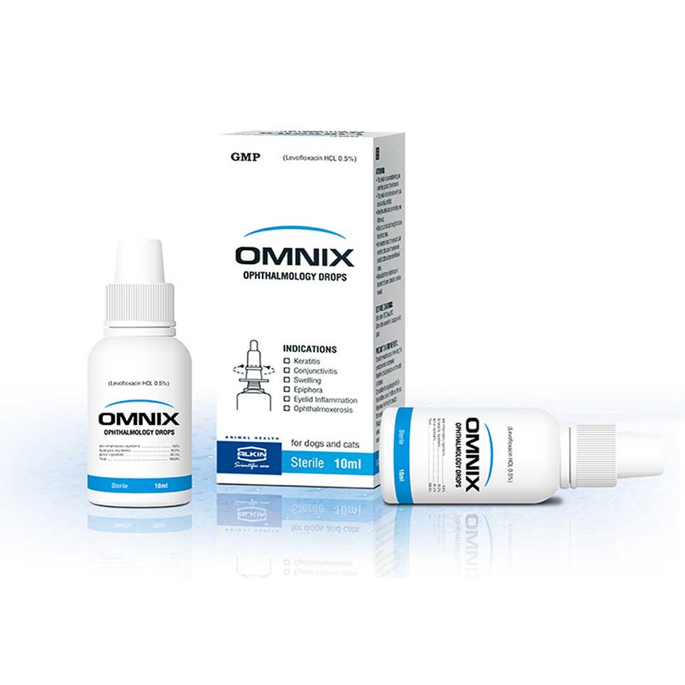 Thuốc nhỏ mắt trung quốc Bioally nhỏ mắt Alkin OMNIX 10ml Dành cho chó mèo trị chảy nước mắt và các bệnh truyền nhiễm