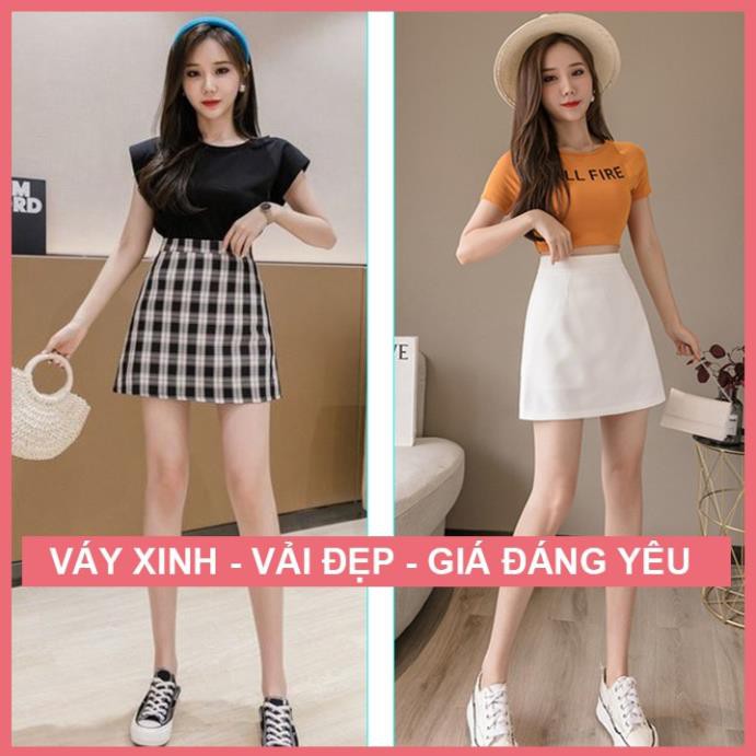 Chân Váy ngắn Chữ A Madela, Váy Ngắn Chữ A trẻ trung Đen Trắng phong cách Công Sở - CVAN01 | BigBuy360 - bigbuy360.vn