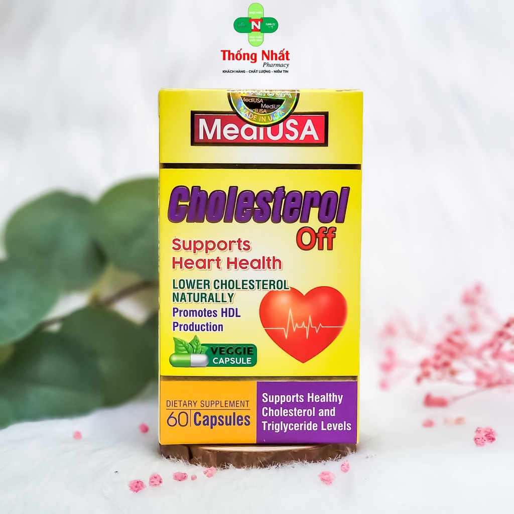Viên uống giảm mỡ máu, nguy cơ béo phì MediUSA Cholesterol Off hộp 60 viên