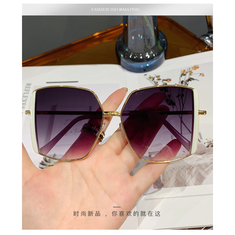 Kính râm gọng vuông thời trang cho nữ phong cách Ulzzang cá tính năng động mã ks25