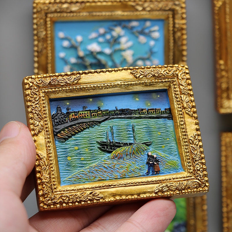 Nam Châm Dán Tủ Lạnh Dòng Van Gogh Hoa Hướng Dương Nổi Tiếng Ins world