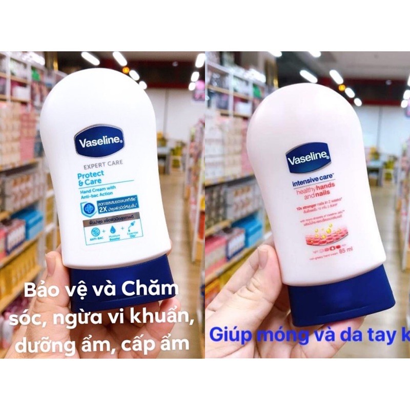 Kem dưỡng da tay và móng tay Vaseline Intensive Care 85g