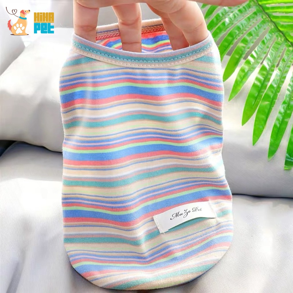 Áo Thun Ba Lỗ Chó Mèo Quần Áo Thú Cưng Mỏng Siêu Mát Giá Rẻ Hihapet.