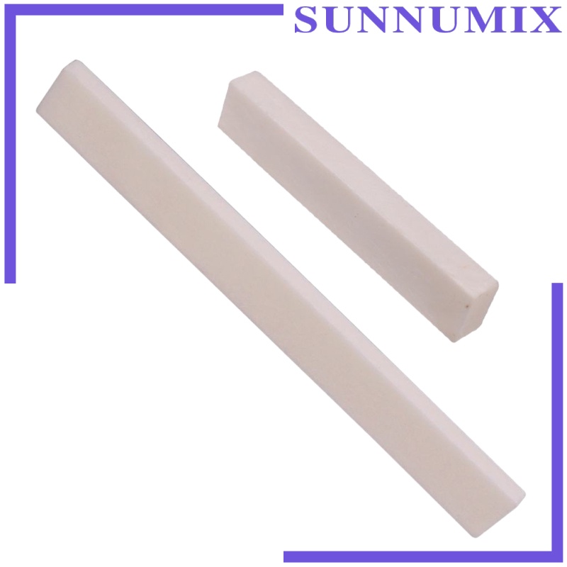 [SUNNIMIX]2pcs Guitar Bone Blank Nuts Saddle for Acoustic Classic Electric Guitar Parts