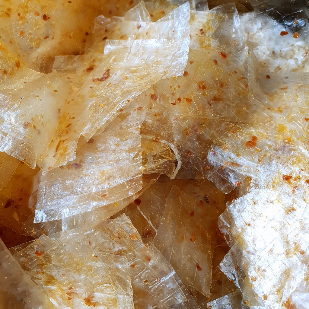 Bánh Tráng Trộn Tỏi Miếng Vuông 500GR! Bánh Tráng Trộn Tỏi Ăn Chay Được