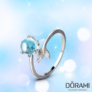 Nhẫn nữ nhân ngư dễ thương,nhẫn bạc nữ nhân ngư
