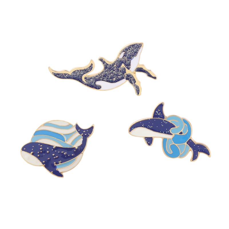 Ghim Cài Áo Hình Cá Heo/Cá Heo Tráng Men Dễ Thương 3 Kiểu Lựa Chọn Làm Quà Tặng Cho Bạn Bè