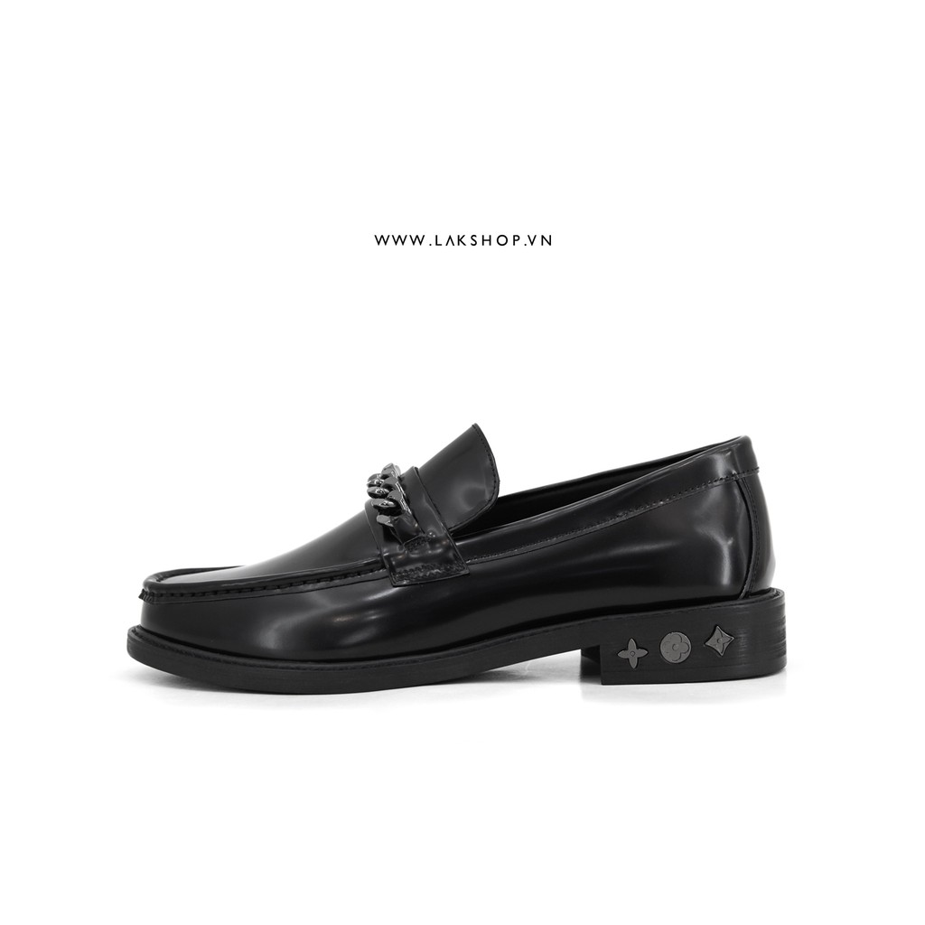 Giày nam Chain Plain Leather Loafers Chain Plain Leather