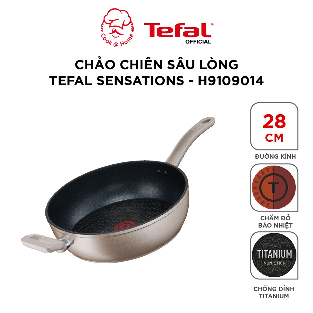 Chảo chiên sâu lòng Tefal Sensations size 28cm - H9109014