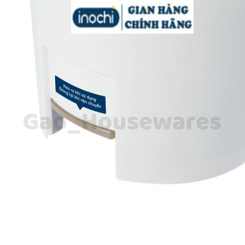 [FreeShip] Thùng rác đạp tròn 6L (có lõi) inochi, nhựa nguyên sinh, ngăn mùi hôi, kháng khuẩn - Giao màu ngẫu nhiên