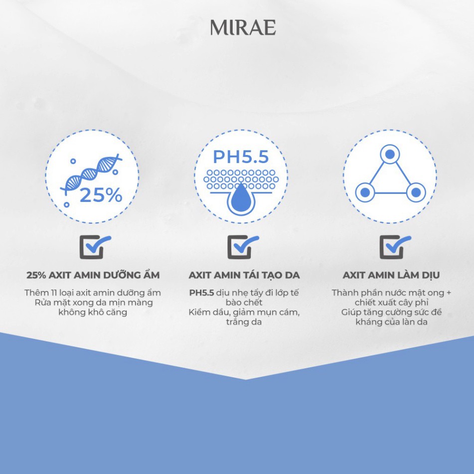 Sữa Rửa Mặt MIRAE làm sạch, cấp ẩm hỗ trợ dưỡng da | BigBuy360 - bigbuy360.vn