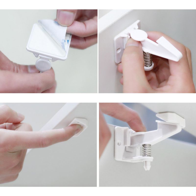 Khóa Cửa Tủ Bằng Nhựa Bảo Vệ An Toàn Cho Bé