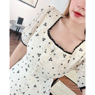 ĐẦM Midi HOA VIỀN