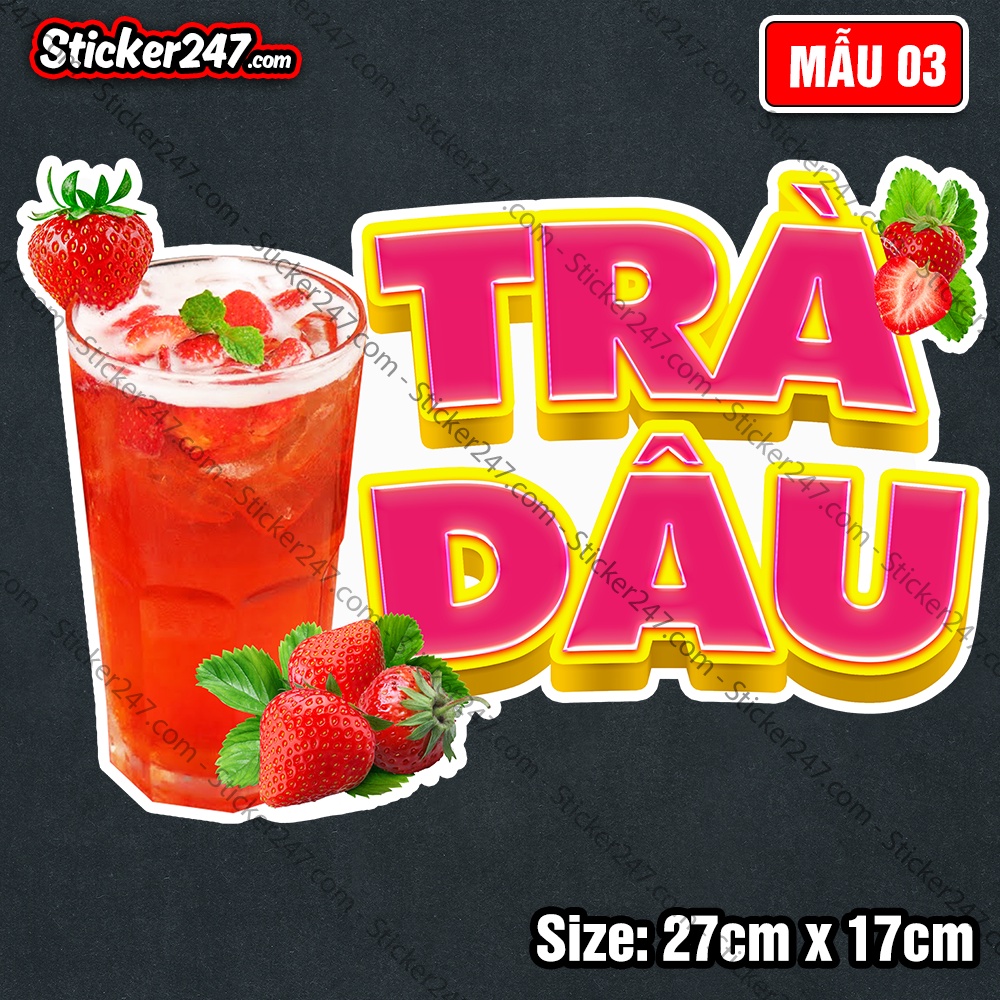 Decal trang trí quán hình ly trà sữa, sinh tố, cà phê, rau má, trà dâu 𝑭𝒓𝒆𝒆𝒔𝒉𝒊𝒑 Sticker, Decal dán tường, tủ, kính...